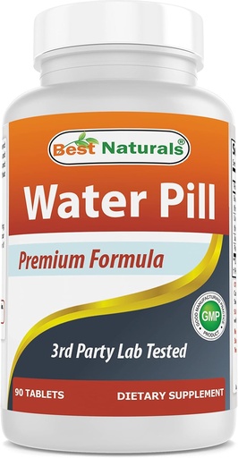 [BRSRMHA6A4BQKCT4] Best Naturals Water Pill with Potassium 90 Tablets - Supports Elimination of Water Retention Also Called Diuretic