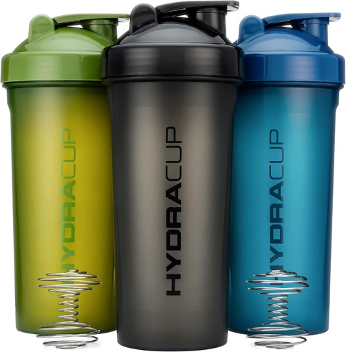 [BRSWYED3CQDWEFLZ] Hydra Cup [3 Pack] 45 Ounce Shaker Bottles for Protein Shakes, Jumbo Shaker Cups with Ball Blender Whisk, Extra Large Bottle with Handle (Dark Colors)