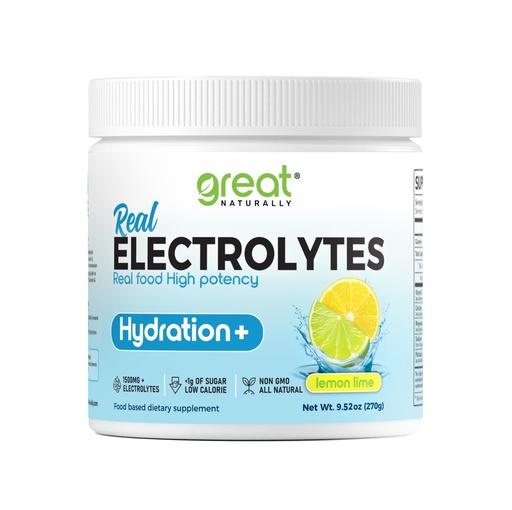 [BRSW2GL3DEDWO2A4] Electrolytes Powder Hydration | Real Food High Potency | Lemon Lime 30 Servings | High Potency Electrolyte Powder | Hydration Drink Mix | Electrolyte Supplement with Potassium Magnesium Calcium
