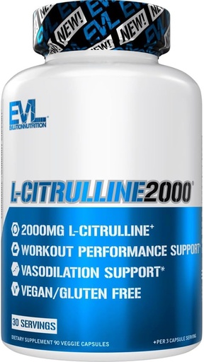 [BRSWYY36OENQA3A4] Evlution L-Citrulline2000 Nitric Oxide suplementari per a Men Nutrition High La Citruline Capsules per a una força millorada de Muscleclecled Lavery i Pràps d'intenss - Plat Base de Niric Oxide Boopeder