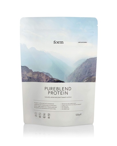 [BRSW2GAKAEHA42QU] Form Pureblend Protein - Unsweetened and Unflavored Vegan Protein Powder - 32g of Plant Protein Powder Unflavored per Serving. Perfect for Your Smoothies, Cooking and Baking