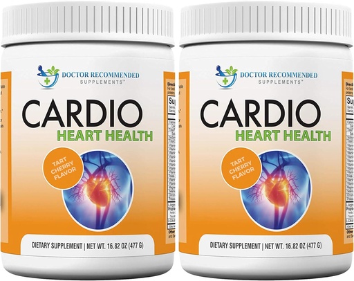 [BRSWYEAEC57W2HY6] DOCTOR RECOMMENDED SUPPLEMENTS Cardio Heart Health Powder – L-Arginine Supplement 5000mg & L-Citrulline 1000mg, Tart Cherry Flavor (Pack of 2-16.82 oz / 33.64 oz)