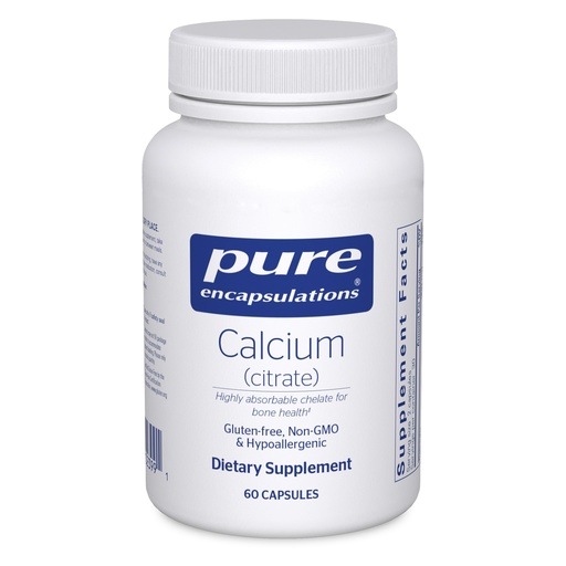 [BRSRMGIHB54AYHL6] Pure Encapsulations Calcium (Citrate) - Supplement for Bone, Teeth, Colon, and Cardiovascular Health Support* - with Premium Calcium Citrate - 60 Capsules