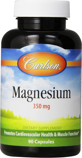[BRSWIYILCUAAADIZ] Carlson Magnesium 350 mg, Heart and Muscle Health, 90 Capsules