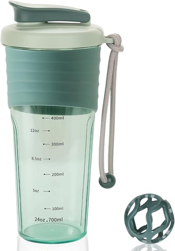 [BRSROBIFPICGEEQ6] Protein Shaker Bottle,Sports Blender Bottles for Protein Mixes with Whisk Ball,Mixer Bottle,Portable Pre Workout Whey Protein Drink Shaker Cup，Midnight Blue