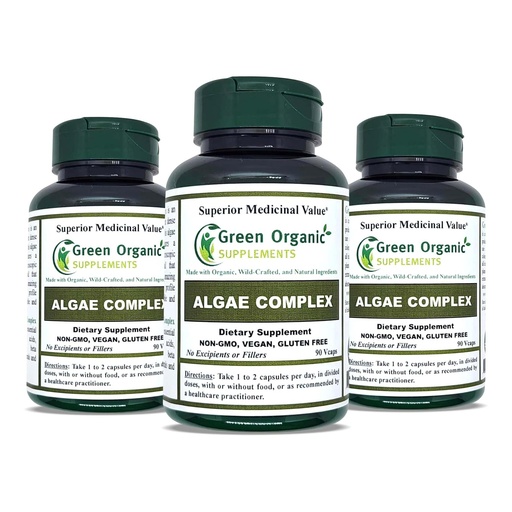 [BRSRMYDQO4CGMHLX] Algae, Fucoidan, Blue Green Algae, Kelp, Bladderwrack, Chlorella, Spirulina, Irish Moss, Dulse, 90 VCaps, High Absorbable, Non-GMO, Gluten-Free (Pack of 3)