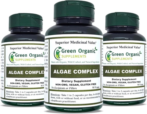 [BRSRMYDQO4CGMHLX] Algae, Fucoidan, Blue Green Algae, Kelp, Bladderwrack, Chlorella, Spirulina, Irish Mosss, Dulse, 90 VCaps, High Absorbable, non-GMO, Gluten-Free (Pack של 3)