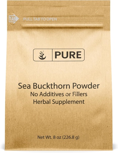 [BRSWYBA7DFYAKCLX] Puhas originaalkoostisosad Sea Buckthorn (8oz) Traditsiooniline täiendus, Tart Marry maitse, Non-GMO