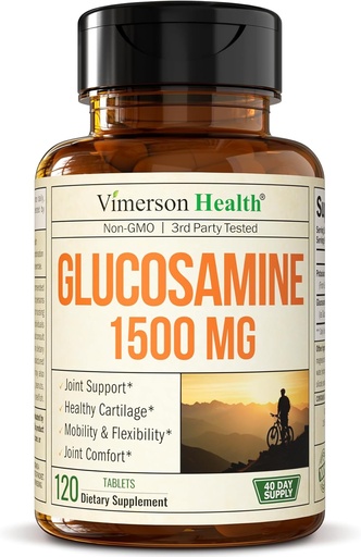 [BRSROATQCIHQ22QZ] Glucosamine Sulfate 1500mg w/Potassium – FSA Eligible Joint Support Supplement for Cartilage, Bone & Joint Health, Occasional Discomfort Relief for Back, Knees & Hands – Glucosamine Complex 120 Tabs