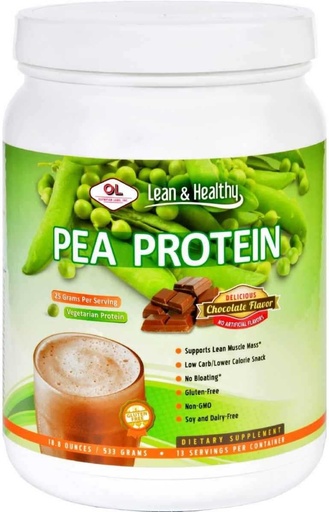 [BRSWIFQTAYNQGGAZ] Olympian Labs Pea Protein Shake, Chocolate, Small, 18.8 Ounce
