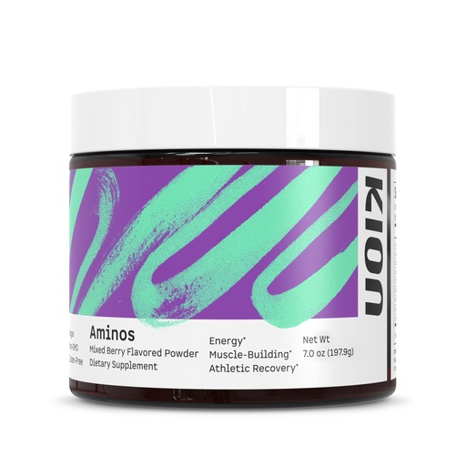 [BRSWGHYRCJYWCET6] Kion Aminos - Essential Amino Acids Supplement, Essential Amino Acids Powder for Muscle Recovery, BCAA EAA No Caffeine, Amino Acid Powder, Essential Amino Energy - 30 Servings, Mixed Berry