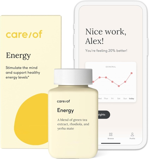 [BRSROZQ7CENWYFLO] Care/of Natural Energy Supplements for Fatigue Vitamins for Energy and Tiredness for Women & Men, Energy Vitamins for Women for Healthy Energy, Energy Supplements for Women – 30 Energy Pills