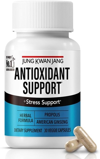 [BRSROGQCCICWYDI3] JungKwanJang Antioxidant Support Blend - Boost Immunity and Energy with Propolis (229mg) and American Ginseng (143mg), 30 Capsules for Men and Women