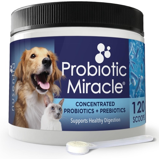 [BRSWIYA7OMDQY23C] Probiotics for Cats & Dogs : Probiotic Miracle : Bowel & Gut Support : Digestive Health : Stop Diarrhea, Loose Stool