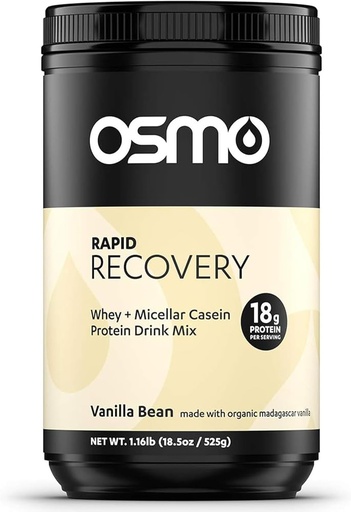 [BRSWYHALOYCGYADB] Osmo Nutrition Rapid Recovery Mix | Whey Isolate & Micellar Casein Powdered Drink | Accelerates Glycogen Restoration | Enables Muscle Repair | Vanilla | All Natural Ingredients | 14 Servings