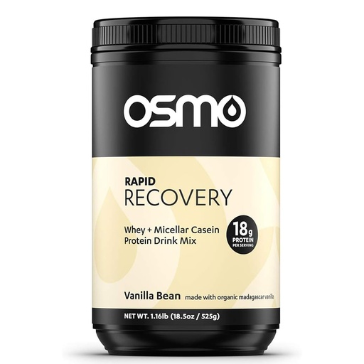 [BRSWYHALOYCGYADB] Osmo Nutrition Rapid Recovery Mix | Whey Isolate & Micellar Casein Powdered Drink | Accelerates Glycogen Restoration | Enables Muscle Repair | Vanilla | All Natural Ingredients | 14 Servings