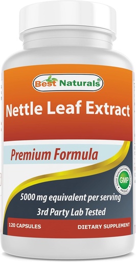 [BRSRAYYFCF4GEE35] Best Naturals Nettle Leaf Extract 5000 mg Equal Per Serv- 120 kapszula