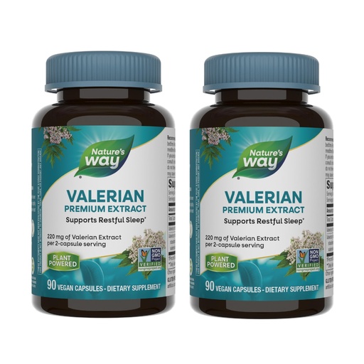 [BRSWGBT3A56GMH3L] Nature's Way Valerian Premium Extract - 220 mg of Valerian Extract per 2-Capsule Serving - Supports Restful Sleep* - Non-GMO Project Verified - Herbal Supplements - Gluten Free - 90 Capsules
