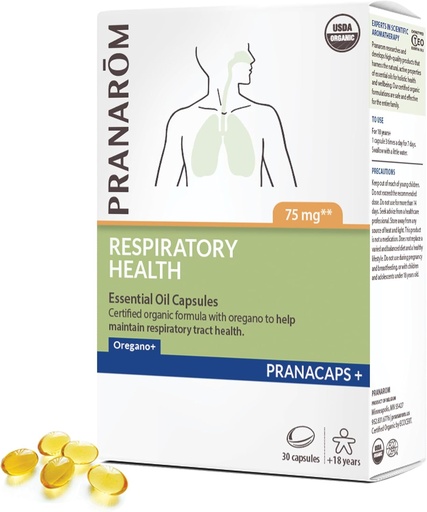 [BRSROFIRCB6WE2TB] Pranarom - Respiratory Health Pranacaps with Oregano & Lemon Essential Oil - 30 Count