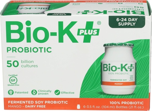 [BRSWIEIYOQHRCED6] Bio-K Soy Mango 6Pk +CRV