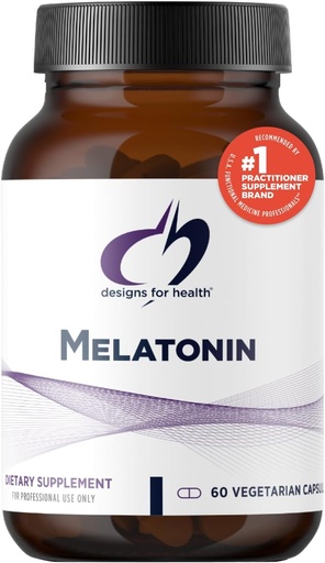 [BRSWIYQPAQPBMETK] Designs for Health Melatonin 3mg - for Adults - Vegetarian + Non-GMO (60 Capsules)