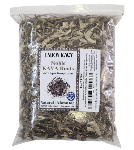 [BRSROFIHDECGKDLK] Authentic 100% Noble KAVA - Root Cut & Sifted (16 Oz Bag) Imported From FIJI Islands