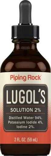 [BRSWIHYQBYGGG3D4] Piping Rock Lugols 2% Iodine Solution | 2 Fl Oz (Pack of 1) | Liquid Drops for Men and Women | Potassium Iodide 4%