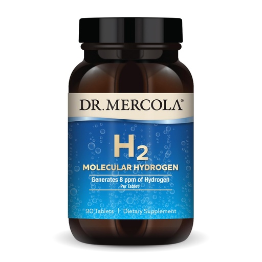 [BRSWGCAZBNYG2GT4] Dr. Mercola H2 Molecular Hydrogen Tablets, Creates Hydrogen Rich Water (8 ppm), Supports Cellular Energy, Brain Health & Healthy Aging, Elemental Magnesium, Non-GMO, 90 Servings