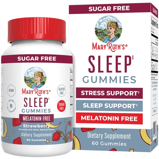 [BRSRMYYOPN6RMCIY] MARYRUTH'S Sleep Gummies | Sugar Free | NO Melatonin | L Theanine | Lemon Balm Leaf | Chamomile | Vitamin B6 | Relaxation & Sleep Support | Stress Relief | Vegan | Gluten Free | 60 Count