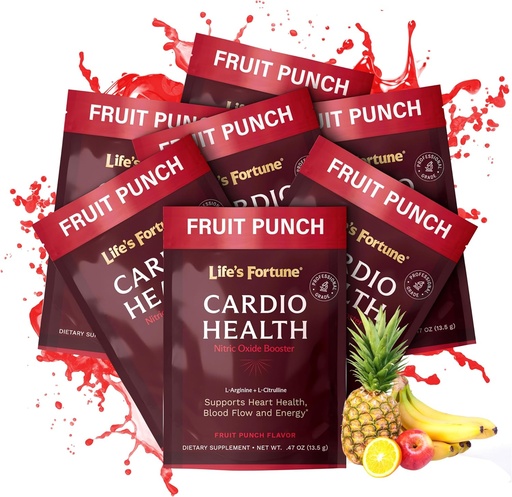 [BRSRAFIQO4MQEETU] Life's Fortune L Arginine L Citrulline Supplement Powder - High Potency Nitric Oxide Supplement Booster with Natural Fruit Punch Flavor (7 Servings (Pack of 1)