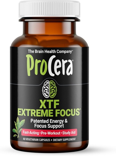 [BRSWG2YQAAIR6CT2] Procera XTF - Perfect Study Aid - Resultados Inmediatos - Mejorado enfoque " Memoria Retención - Aumento del flujo de oxígeno " Sangre - Claridad mental - Energía Intensiva - Lenta declina cognitiva - 40 Conde