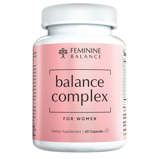 [BRSWIGIZOEGWIHLO] Balance Complex 17-in-1 Vaginal Health 100 Billion Probiotics for Women pH Balance with Cranberry & D-Mannose | Promote Urinary Tract Health for Vaginal Odor & Vaginal Flora, 60 Capsules
