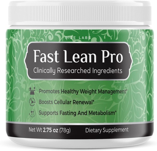 [BRSROHACB4JQGHQ6] rize labs Fast Lean Pro Advanced Formula Supplement Hydration BCAA Drink Capsules in a Jar, Easy to Scoop and Tastes Great (30 Servings)