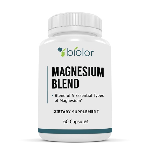 [BRSROEDYDIORO2DU] Biolor Magnesium Complex Supplement, Full Spectrum Magnesium Blend, Magnesium Glycinate with Malate, Citrate, Taurinate and Gluconate - High Absorption Magnesium Supplement, Magnesium Complex Capsules