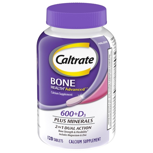 [BRSWIY34CMFQIEYZ] Caltrate 600 Plus D3 Plus Minerals Calcium and Vitamin D Supplement Tablets, Bone Health and Mineral Supplement for Adults - 120 Count (Packaging may vary)