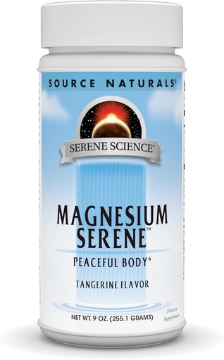[BRSWIYL4OZ5QGDLI] Source Naturals Serene Science Magnesium Serene, Peaceful Body*, Tangerine Flavored - 9 Ounce Powder