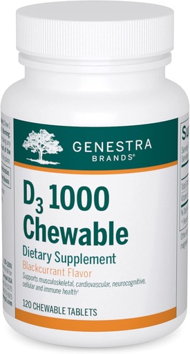 [BRSWI2YICQDBOF3Y] Genestra Brands D3 1000 Chewable 