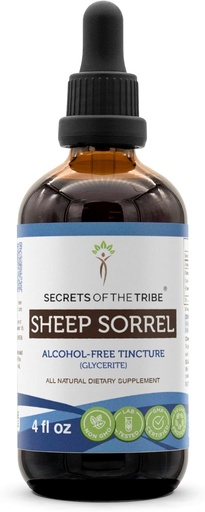 [BRSWGYITB4JRQ3D5] Sheep Sorrel Tincture Alcohol-Free Extract, Sheep Sorrel (Rumex Acetosella) Dried Herb Tincture Supplement 4oz