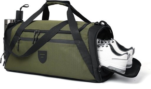 [BRSROHT5BECQEAIU] Gym Duffle Bags For Men & Women, Large Duffle Bag For Men Travel, Weekend Overnight Bag With Shoe Compartment & Wet Pocket, Water Resistant Sports Duffle Bag Gymbag A-TD-003-Green