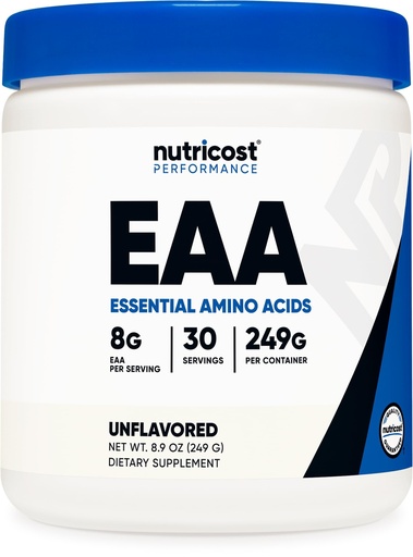 [BRSW2AIZOUARQFL5] Nutricost EAA Powder 30 Servings (Unflavored) - Essential Amino Acids - Non-GMO, Gluten Free, Vegetarian Friendly