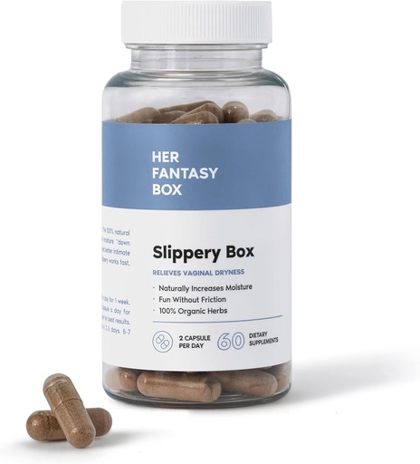 [BRSROGAQBUMQEAD7] Her Fantasy Box | Slippery Box | Fast-Acting Slippery Elm Capsules for Feminine Wellness & Intimate Moisture Support – 60 Vegan Capsules
