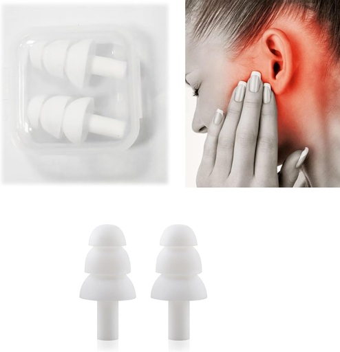 [BRSRAHAEBBYRYYD3] Relief Tinnitus untuk Telinga Ringing, Perangkat Bantuan Tinnitus, Klip Relief Anti Tinnitus, Perangkat untuk Stop Ear Ringing, Earplug Tinnitus untuk Ear Ringing, Tiga Lapisan Reduksi Telinga (1pair)