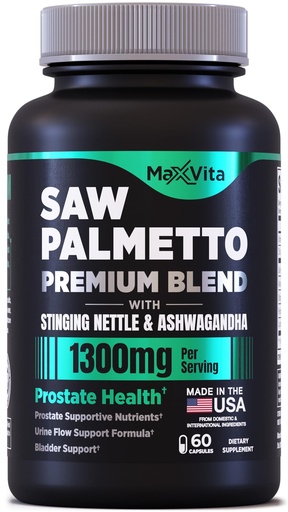 [BRSRAGQRPN7AG2TZ] MaxVita Prostate Premium - Saw Palmetto for Men, Stinging Nettle, Ashwagandha, Lycopene, Bladder & Urinary Relief, Prostate Supplement for Men, 60ct