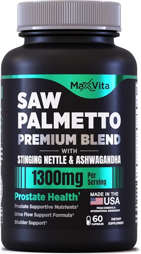 [BRSRAGQRPN7AG2TZ] Prostate Premium - Saw Palmetto for Men, Sting Nettle, Ashwagandha, Lycopene, Bladder & Urinary Relief, Prostate Supplement for Men, 60ct