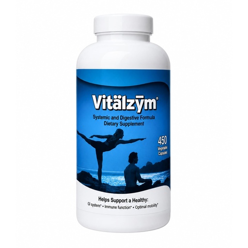 [BRSWIYTYO4BR6G3G] VITÄLZYM Original Proteolytic Systemic Digestive Enzyme Formula Serrapeptase Source | Immune and Joint Support Increase Blood Flow Cardio Function | Healthy Men Women (450 Capsules)