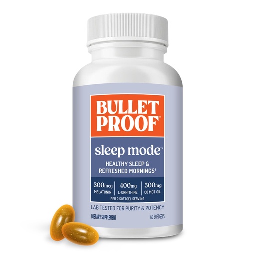 [BRSWECQ5OEMQKADZ] Bulletproof Sleep Mode Softgels, 60 Count, Supplement with Brain Octane C8 MCT Oil to Support Sleep