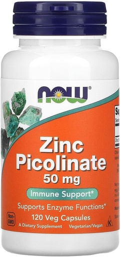 [BRSWIYYPOMNWEA3K] NOW Foods Zinc Picolinate 50mg,120 Capsules (Pack of 2)