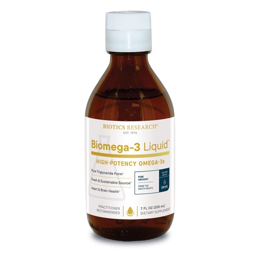 [BRSWGFI7AEBG2YD2] Biotics Research Biomega 3 Liquid™ Highly Concentrated Omega 3 Fish Oil Liquid, Sustainably Sourced, Traceable, Pure 2490 mg of EPA DHA Omega 3 Fatty Acids per TSP 1040 mg DHA 7 Fl Ounces 200ml 40 SVG