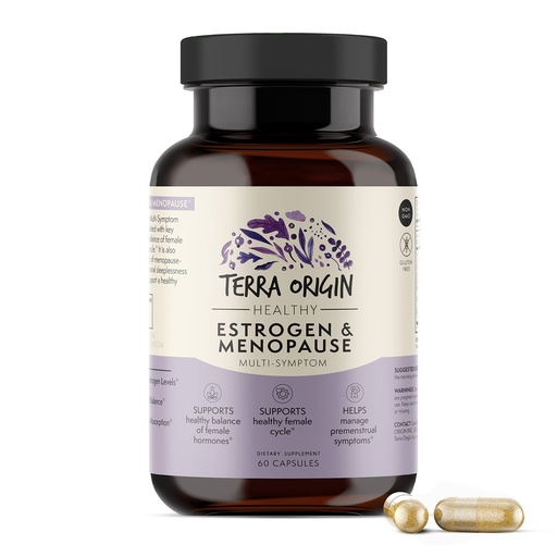 [BRSRMAQ5CMMAI2DB] TERRA ORIGIN Multi-Symptom Menopause Supplements for Women | Menopause Support for Night Sweats, Hot Flashes & Mood Swings | DIM, Black Cohosh, Dong Quai, Chaste Tree Berry | 60 Capsules