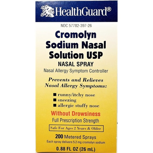 [BRSWGFQCDMBGOFD2] Healthguard Cromolyn Sodium Nasal Solution - .88 oz, Pack of 6